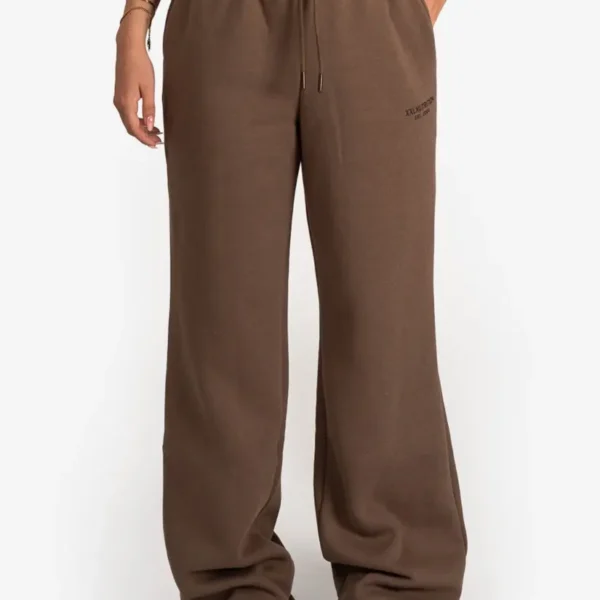 Athleisure Wide Leg Joggers - Mocca