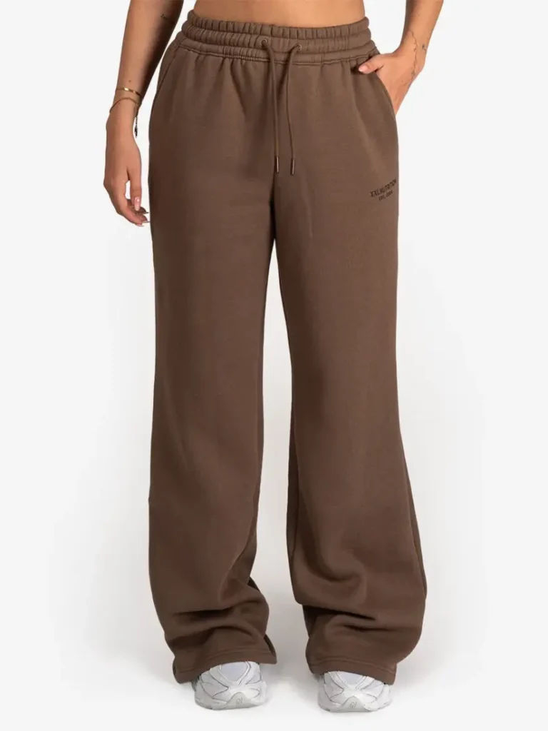 Athleisure Wide Leg Joggers - Mocca