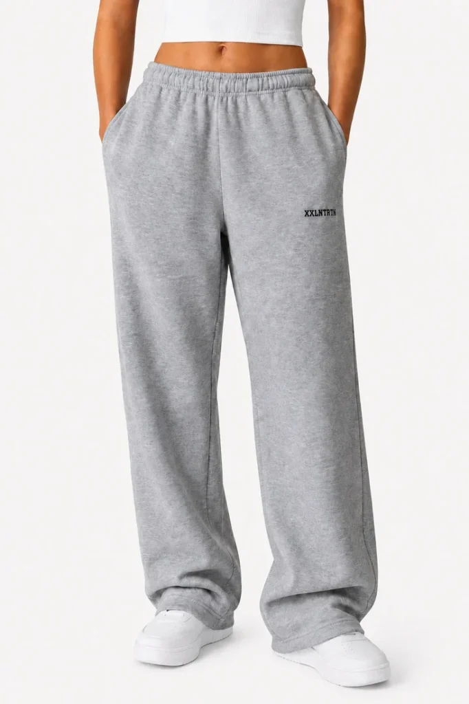 Straight Leg Joggers - Grey Melange